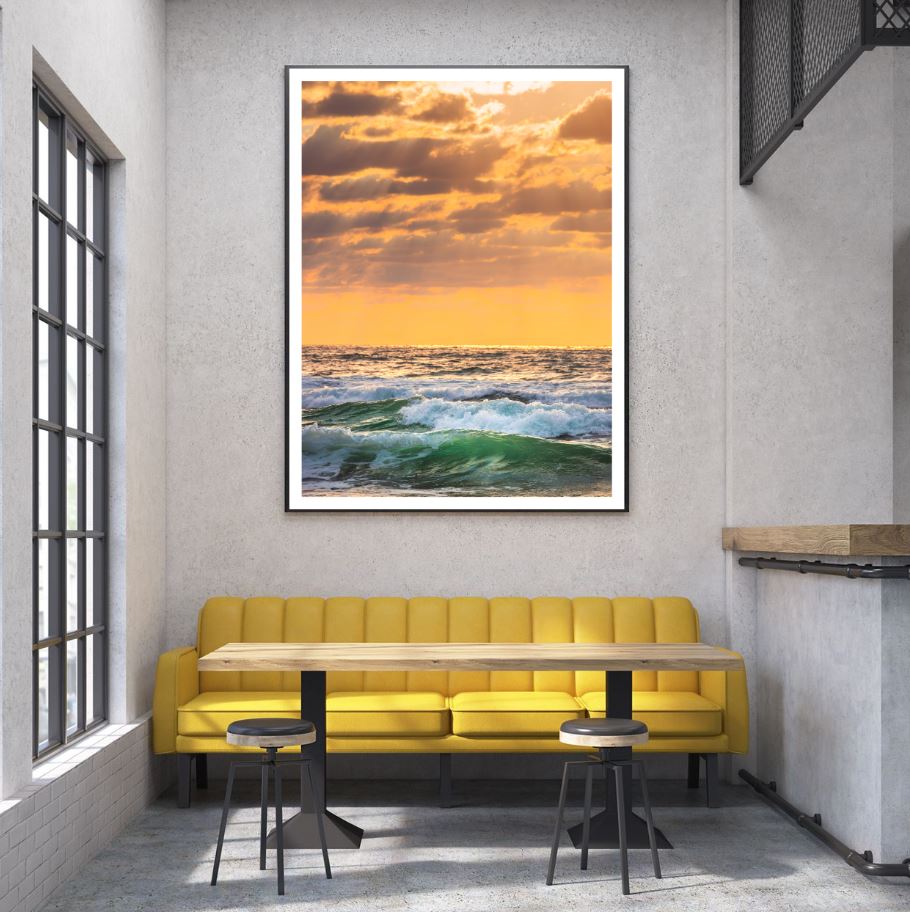 Sea Sunset Scenery Photograph Home Decor Premium Quality Poster Print Choose Your Sizes