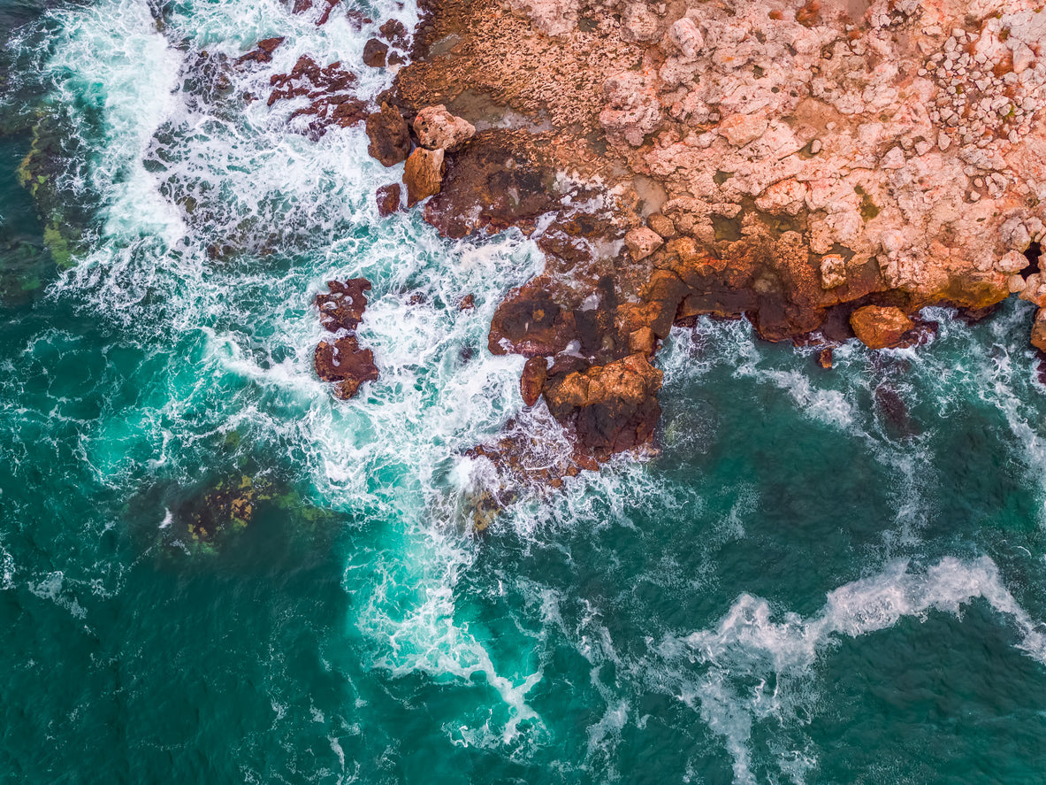 Cliff & Sea Aerial Photograph Print 100% Australian Made