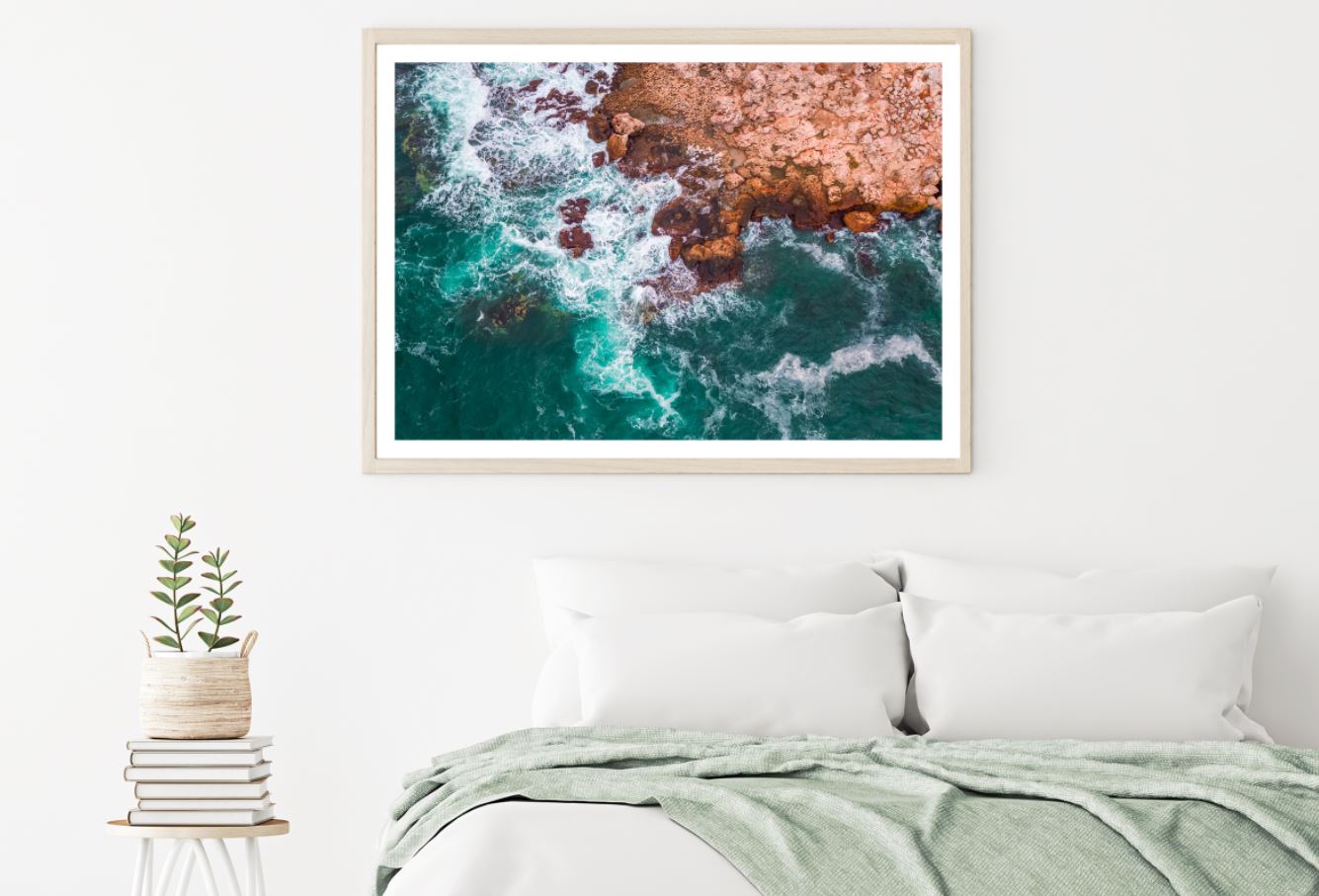 Cliff & Sea Aerial Photograph Home Decor Premium Quality Poster Print Choose Your Sizes