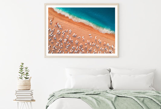 Sea & Beach Huts Aerial View Home Decor Premium Quality Poster Print Choose Your Sizes