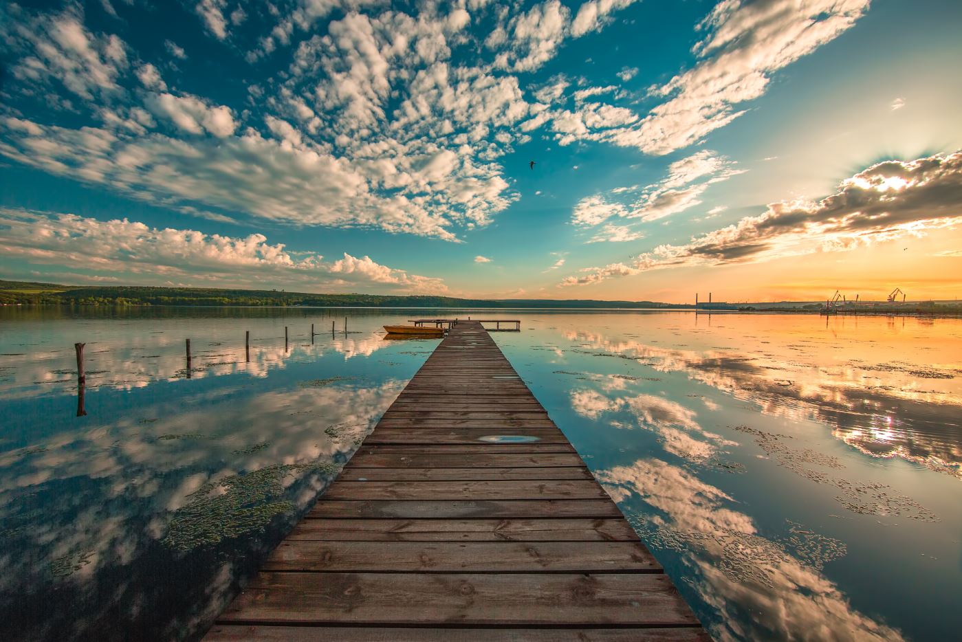 Wooden Pier Over Lake Photograph Home Decor Premium Quality Poster Print Choose Your Sizes