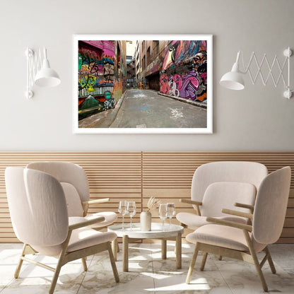 Graffiti Art on City Street Walls Home Decor Premium Quality Poster Print Choose Your Sizes