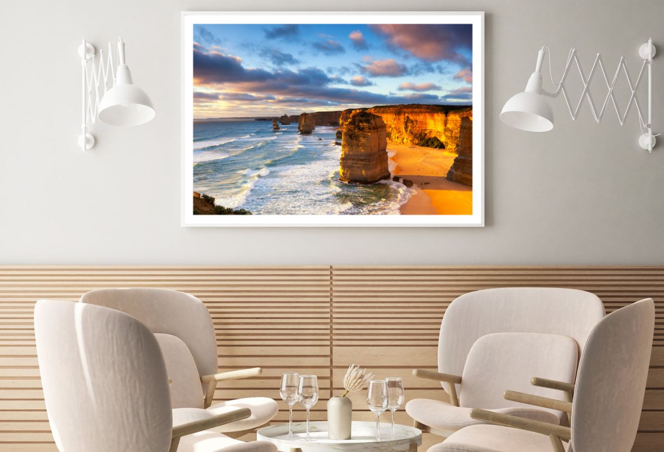 Sea & Cliff Sunset Scenery View Home Decor Premium Quality Poster Print Choose Your Sizes