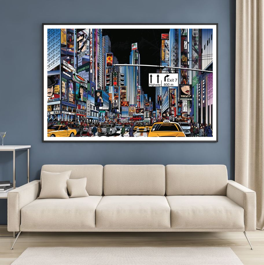 Busy City Scenery Photograph Home Decor Premium Quality Poster Print Choose Your Sizes