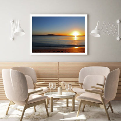 Sea Sunset Scenery Photograph Home Decor Premium Quality Poster Print Choose Your Sizes
