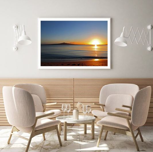 Sea Sunset Scenery Photograph Home Decor Premium Quality Poster Print Choose Your Sizes