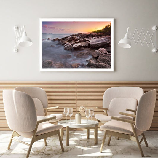 Sea Sunset Scenery Photograph Home Decor Premium Quality Poster Print Choose Your Sizes