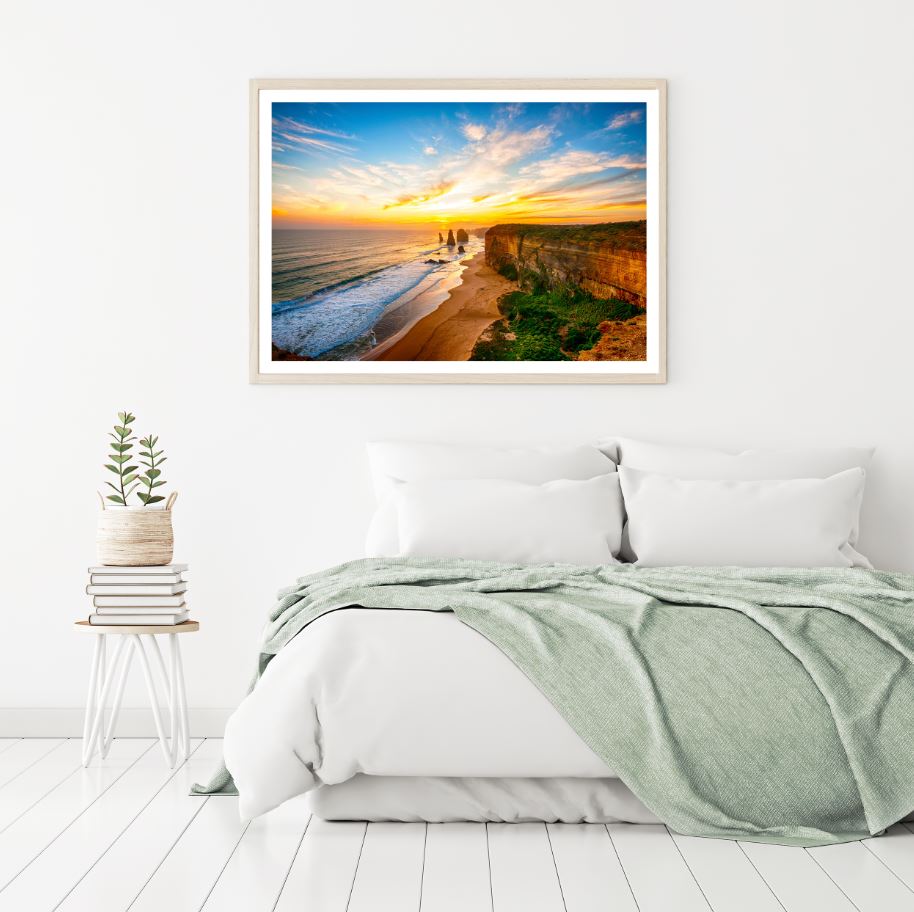 Sea Sunset Scenery Photograph Home Decor Premium Quality Poster Print Choose Your Sizes