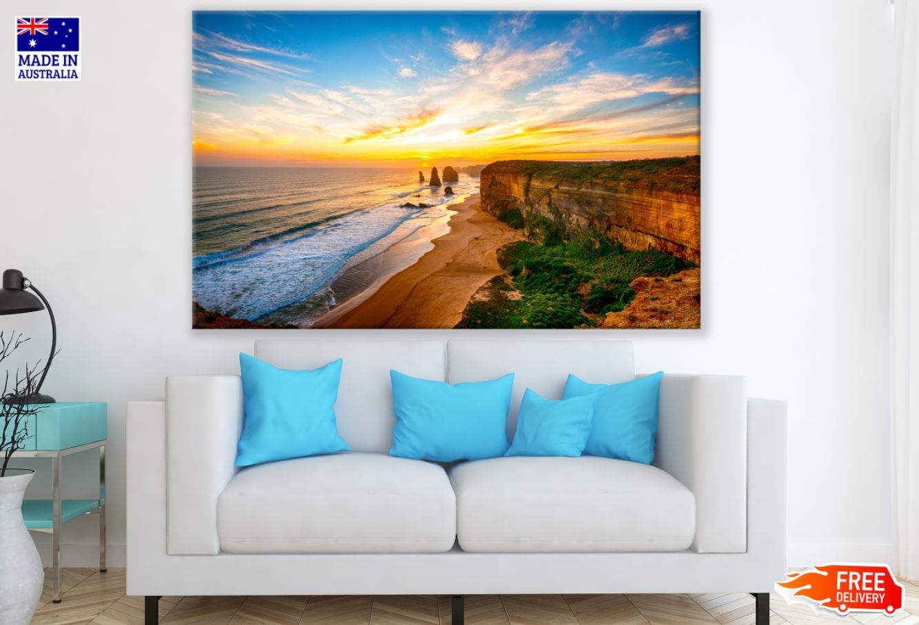 Sea Sunset Scenery Photograph Print 100% Australian Made