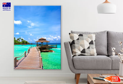 Hut on Wooden Pier Photograph Print 100% Australian Made