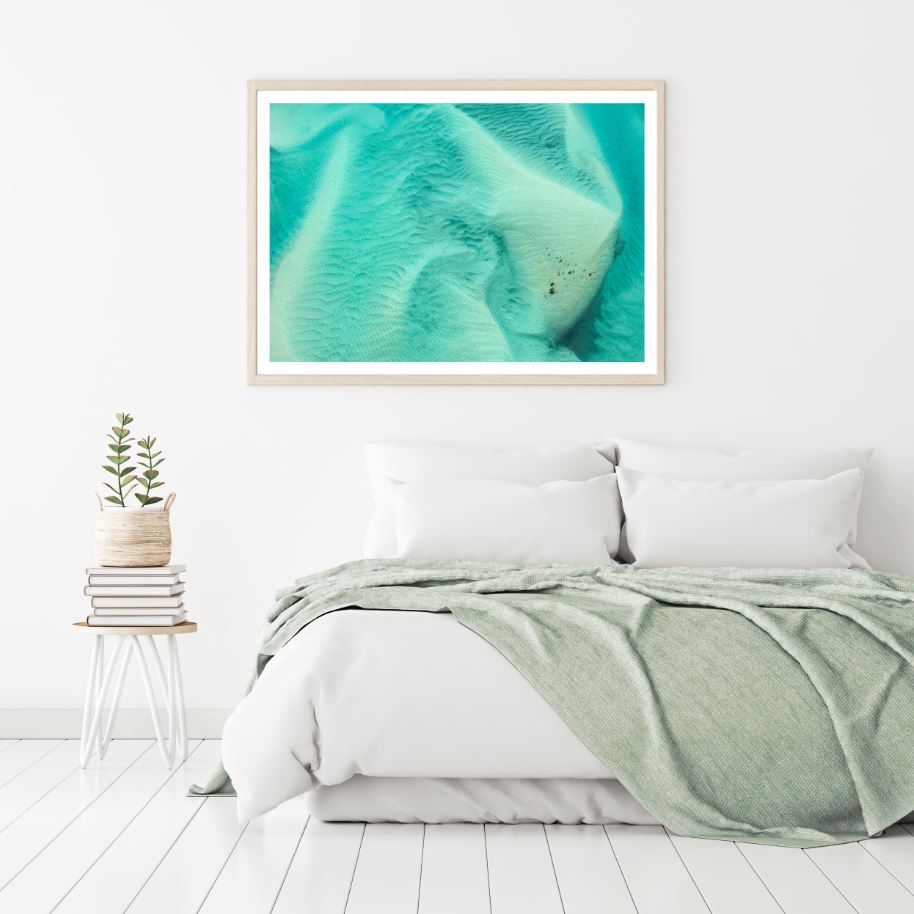 Green & White Abstract Design Home Decor Premium Quality Poster Print Choose Your Sizes