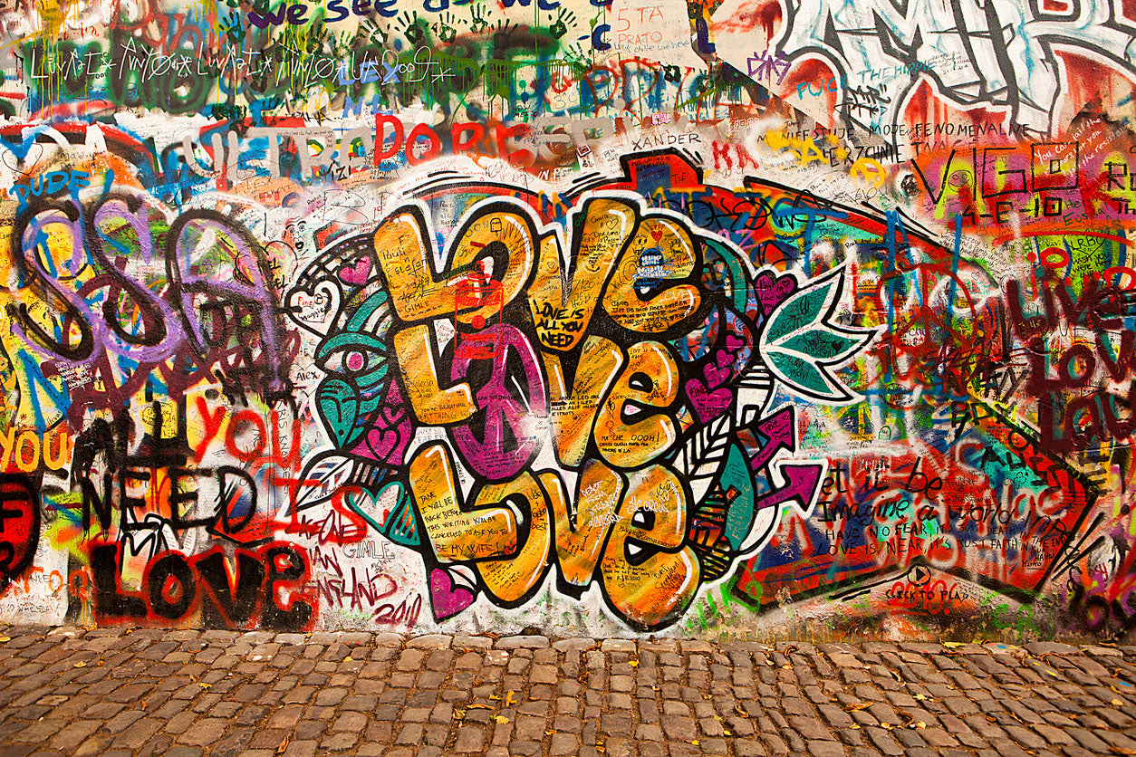 Graffiti Art on City Street Walls Home Decor Premium Quality Poster Print Choose Your Sizes