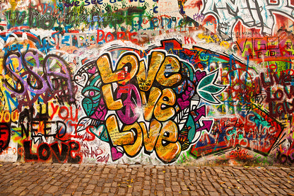 Graffiti Art on City Street Walls Home Decor Premium Quality Poster Print Choose Your Sizes
