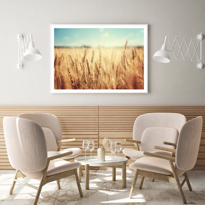 Dry Paddy Field Photograph Home Decor Premium Quality Poster Print Choose Your Sizes