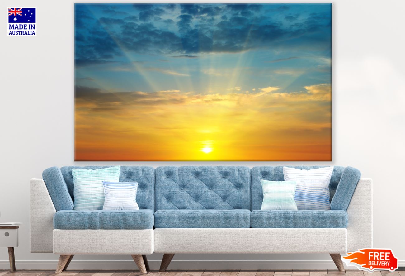 Sea Sunset Scenery Photograph Print 100% Australian Made
