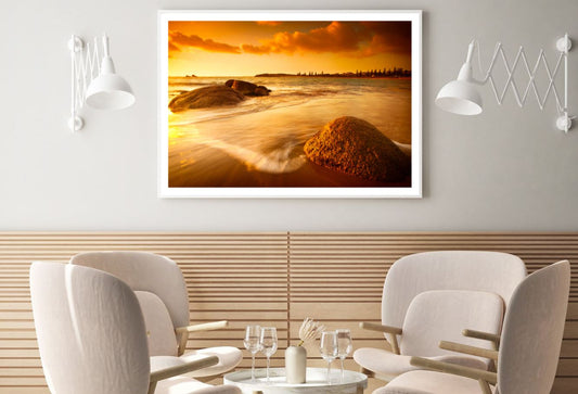 Sea Sunset Scenery Photograph Home Decor Premium Quality Poster Print Choose Your Sizes