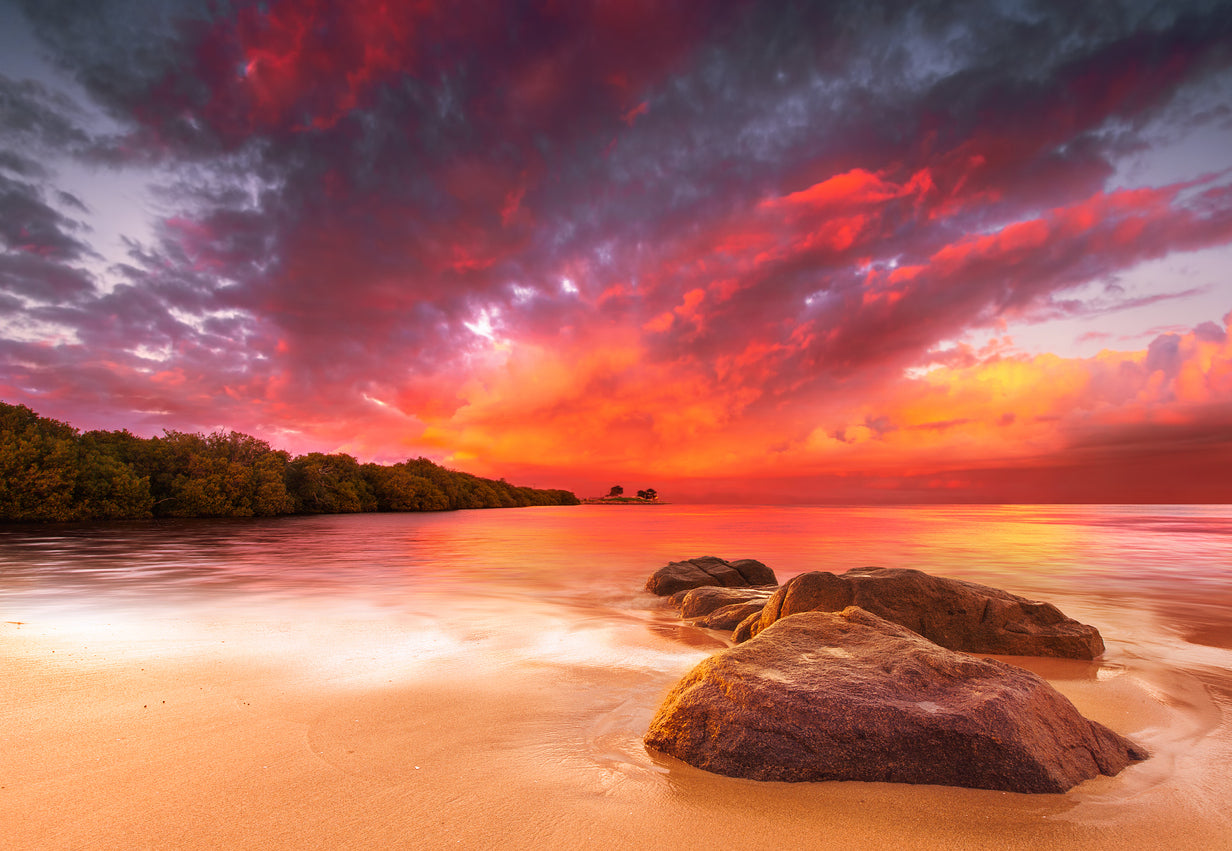 Sea Sunset Scenery Photograph Print 100% Australian Made