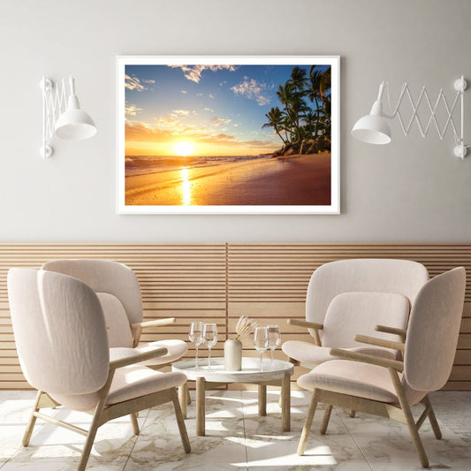 Sea Sunset Scenery Photograph Home Decor Premium Quality Poster Print Choose Your Sizes
