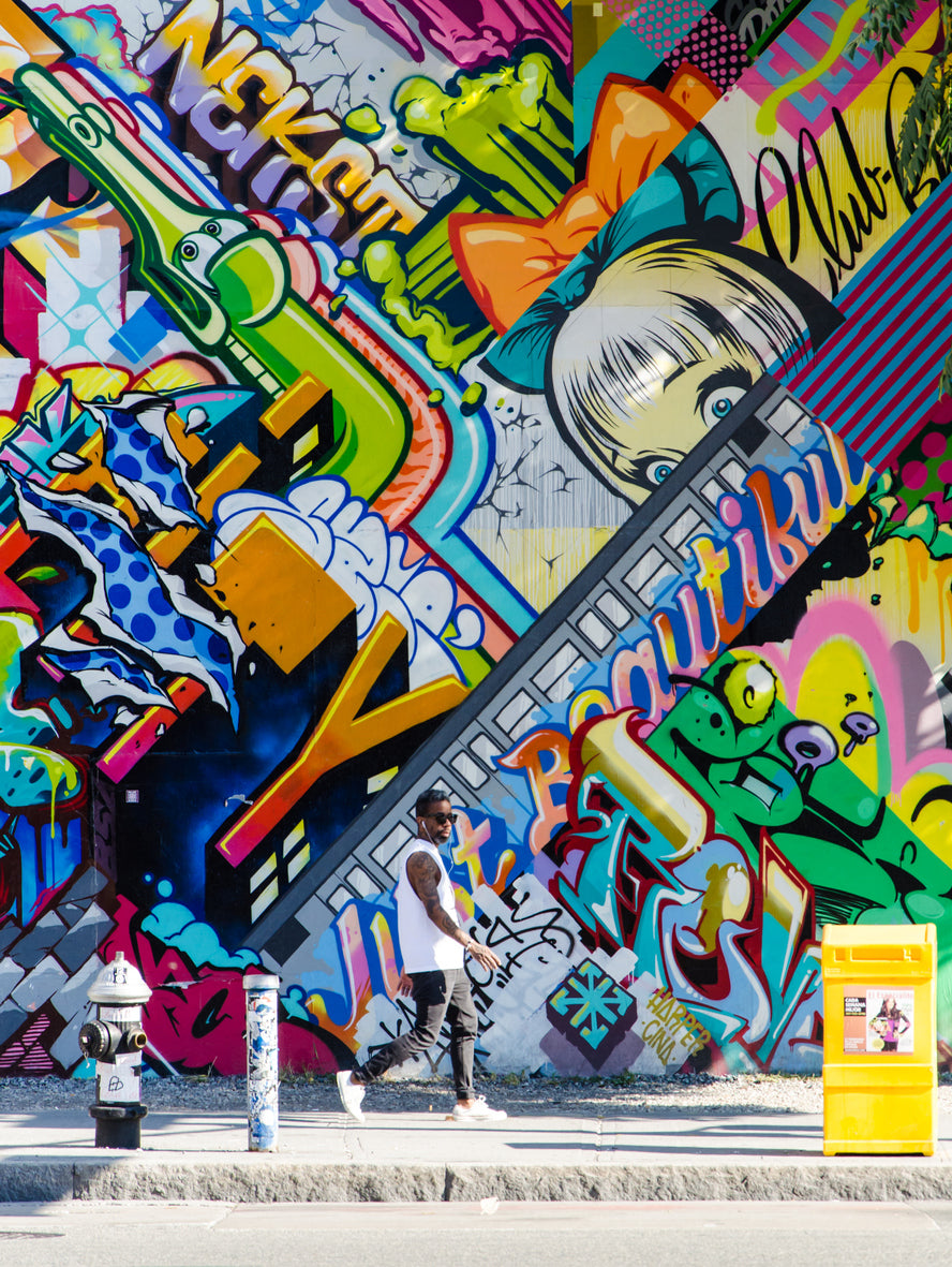 Colorful Graffiti Wall Photograph Print 100% Australian Made