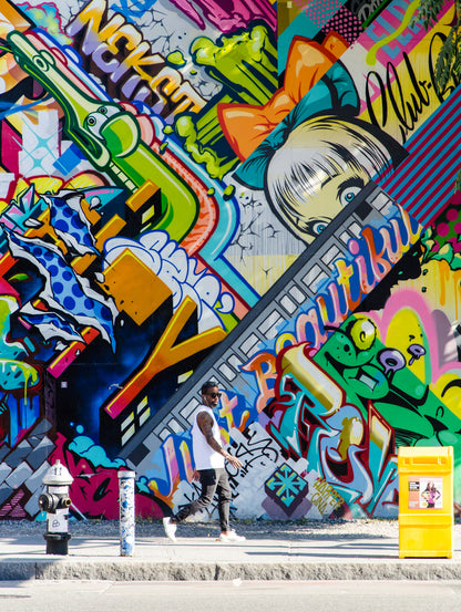 Colorful Graffiti Wall Photograph Print 100% Australian Made