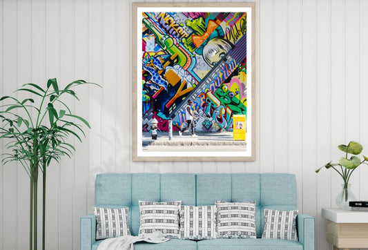 Colorful Graffiti Wall Photograph Home Decor Premium Quality Poster Print Choose Your Sizes