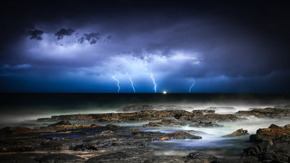 Sea & Lighting Scenery Photograph Print 100% Australian Made