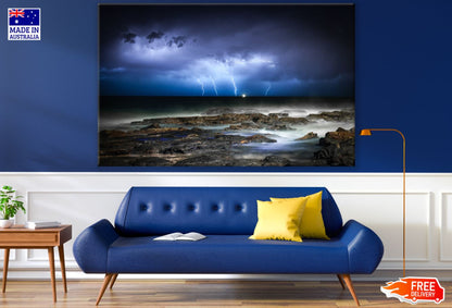 Sea & Lighting Scenery Photograph Print 100% Australian Made