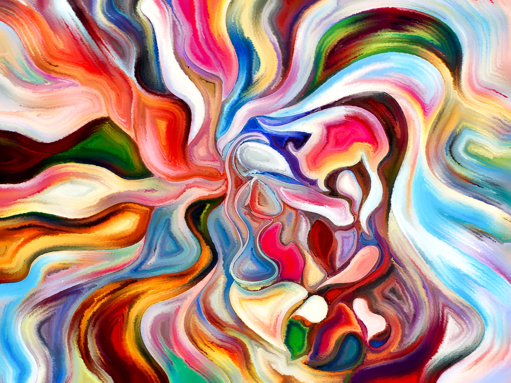 Colorful Abstract Fractal Design Print 100% Australian Made