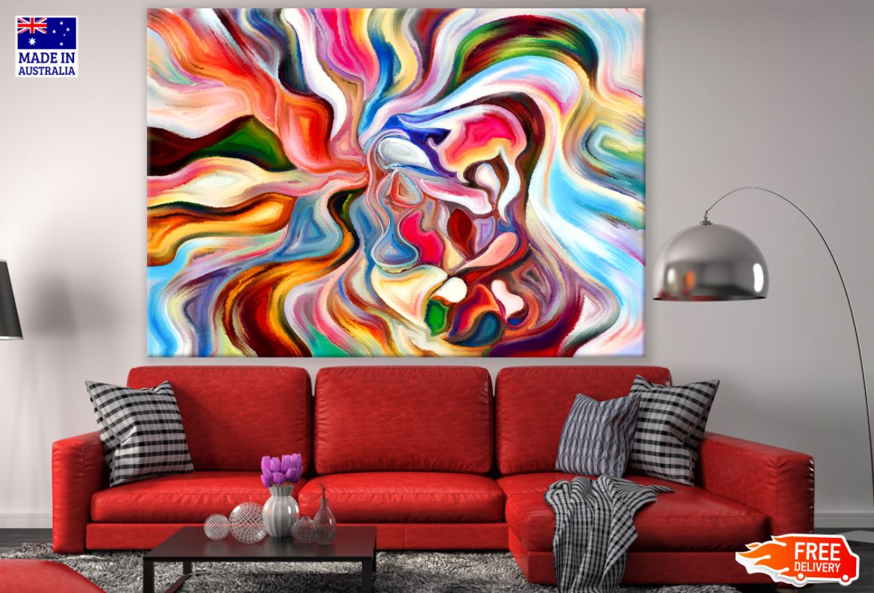 Colorful Abstract Fractal Design Print 100% Australian Made
