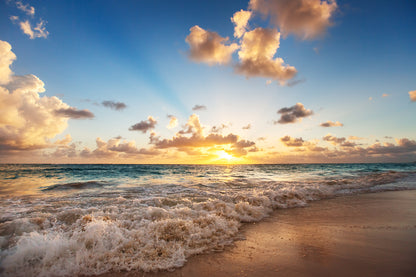 Sea Sunset Scenery Photograph Print 100% Australian Made
