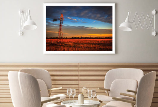 Sunset Wheat Field Photograph Home Decor Premium Quality Poster Print Choose Your Sizes