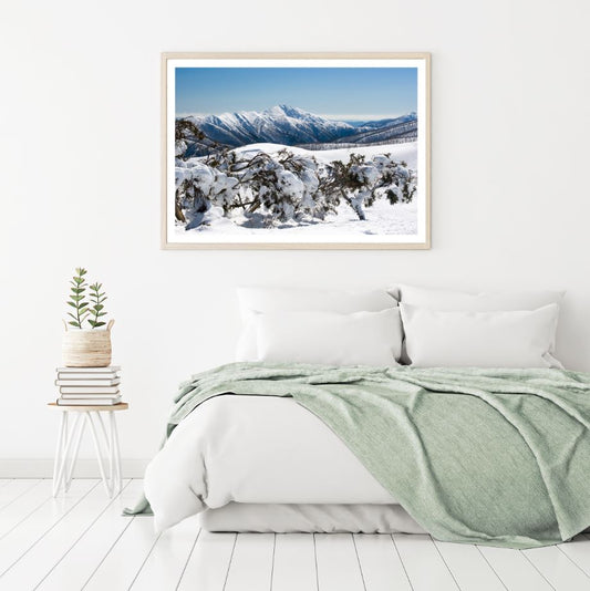 Snow Covered Forest Scenery View Home Decor Premium Quality Poster Print Choose Your Sizes