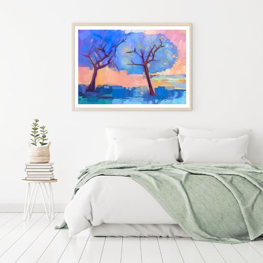 Colorful Trees Watercolor Paint Home Decor Premium Quality Poster Print Choose Your Sizes