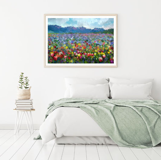 Colorful Flower Field Painting Home Decor Premium Quality Poster Print Choose Your Sizes