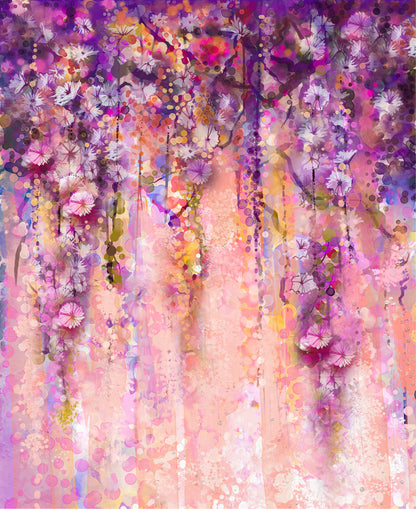 Colorful Flower Vines Watercolor Print 100% Australian Made