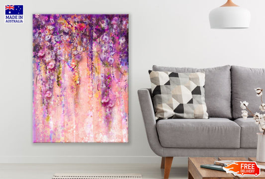 Colorful Flower Vines Watercolor Print 100% Australian Made