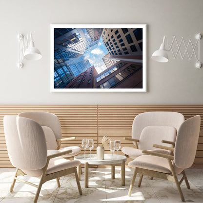 Buildings Beneath View Photograph Home Decor Premium Quality Poster Print Choose Your Sizes