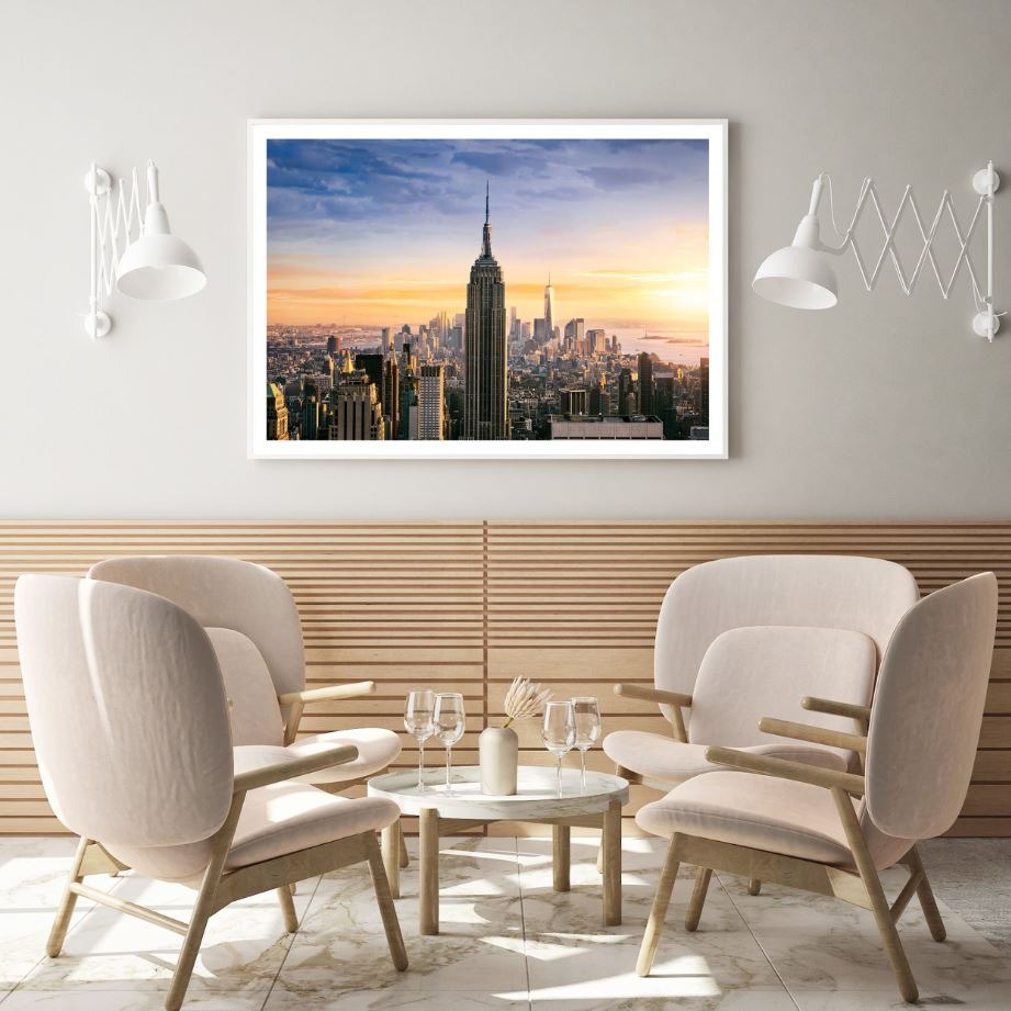 City Sky View Photograph Home Decor Premium Quality Poster Print Choose Your Sizes