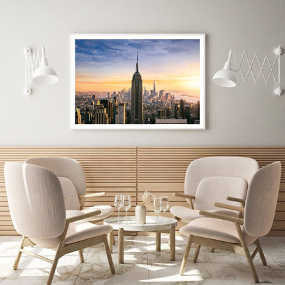 City Sky View Photograph Home Decor Premium Quality Poster Print Choose Your Sizes
