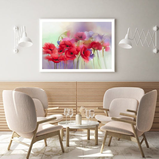 Colorful Flower Field Painting Home Decor Premium Quality Poster Print Choose Your Sizes