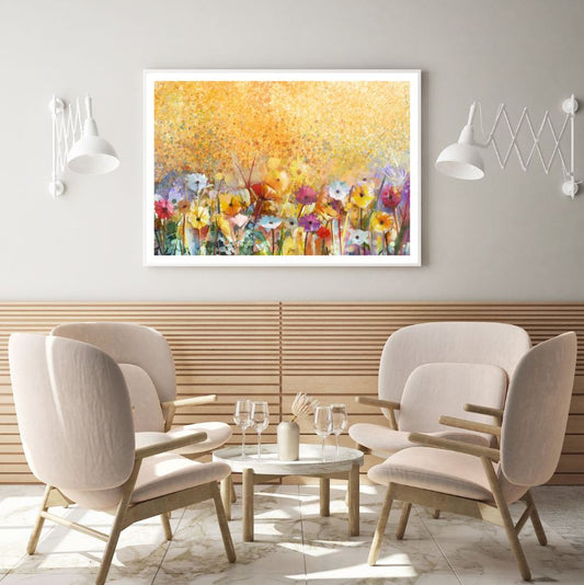 Colorful Flowers Watercolor Paint Home Decor Premium Quality Poster Print Choose Your Sizes