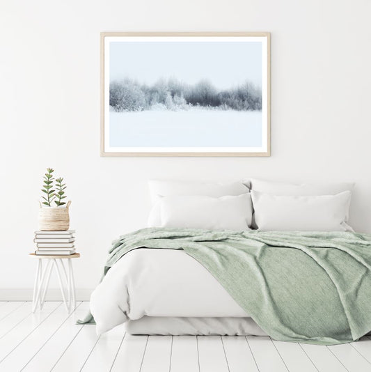 Snow on Forest B&W Photograph Home Decor Premium Quality Poster Print Choose Your Sizes