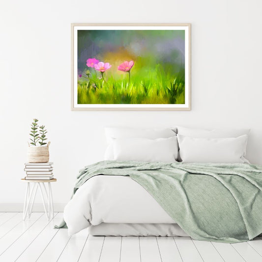 Colorful Flower Field Painting Home Decor Premium Quality Poster Print Choose Your Sizes