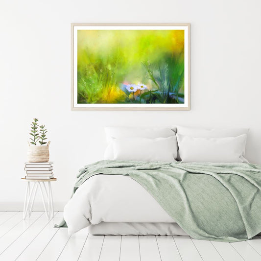 Colorful Flowers & Grass Painting Home Decor Premium Quality Poster Print Choose Your Sizes