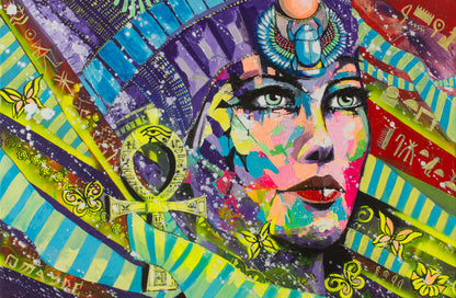 Colorful Girl Face Painting Print 100% Australian Made