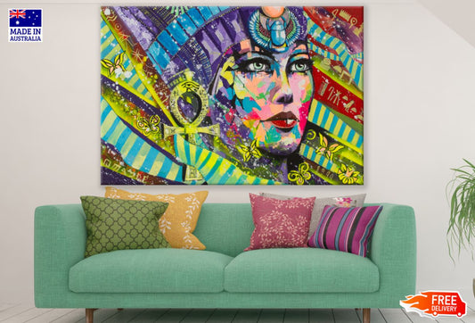 Colorful Girl Face Painting Print 100% Australian Made
