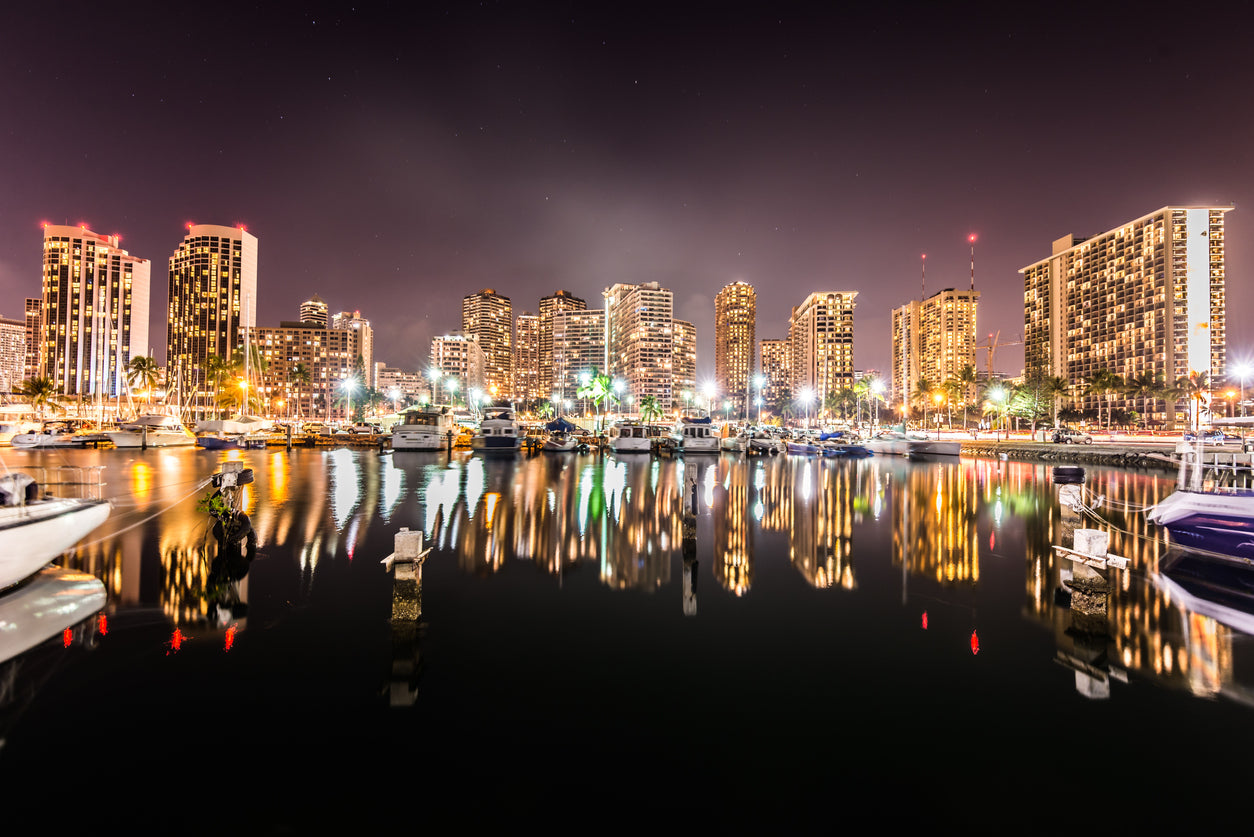 Night City Scenery Photograph Print 100% Australian Made