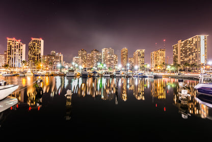 Night City Scenery Photograph Print 100% Australian Made