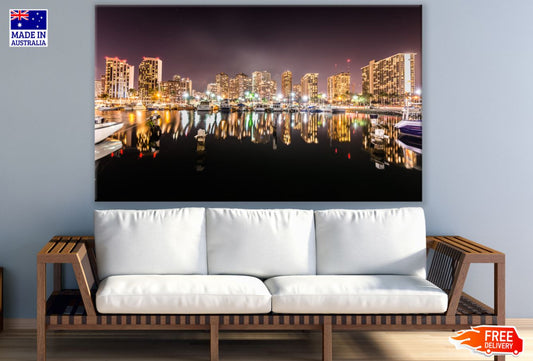 Night City Scenery Photograph Print 100% Australian Made