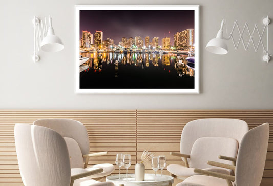 Night City Scenery Photograph Home Decor Premium Quality Poster Print Choose Your Sizes